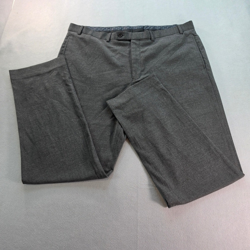 Lauren Ralph Lauren Mens Grey Stretch Dress Pants Trousers 40W x 32L Flat Front